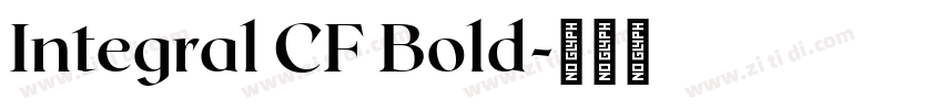 Integral CF Bold字体转换
